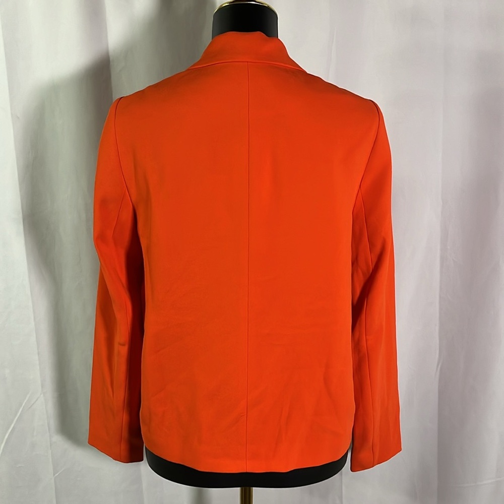 NWT Anthropologie See U Soon Orange-Red Open Front Cropped Blazer - Picture 5 of 16